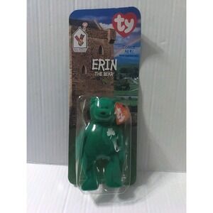 TY Erin The Bear Beanie 1993 Error Baby Ronald McDonald Toy Plush In Box